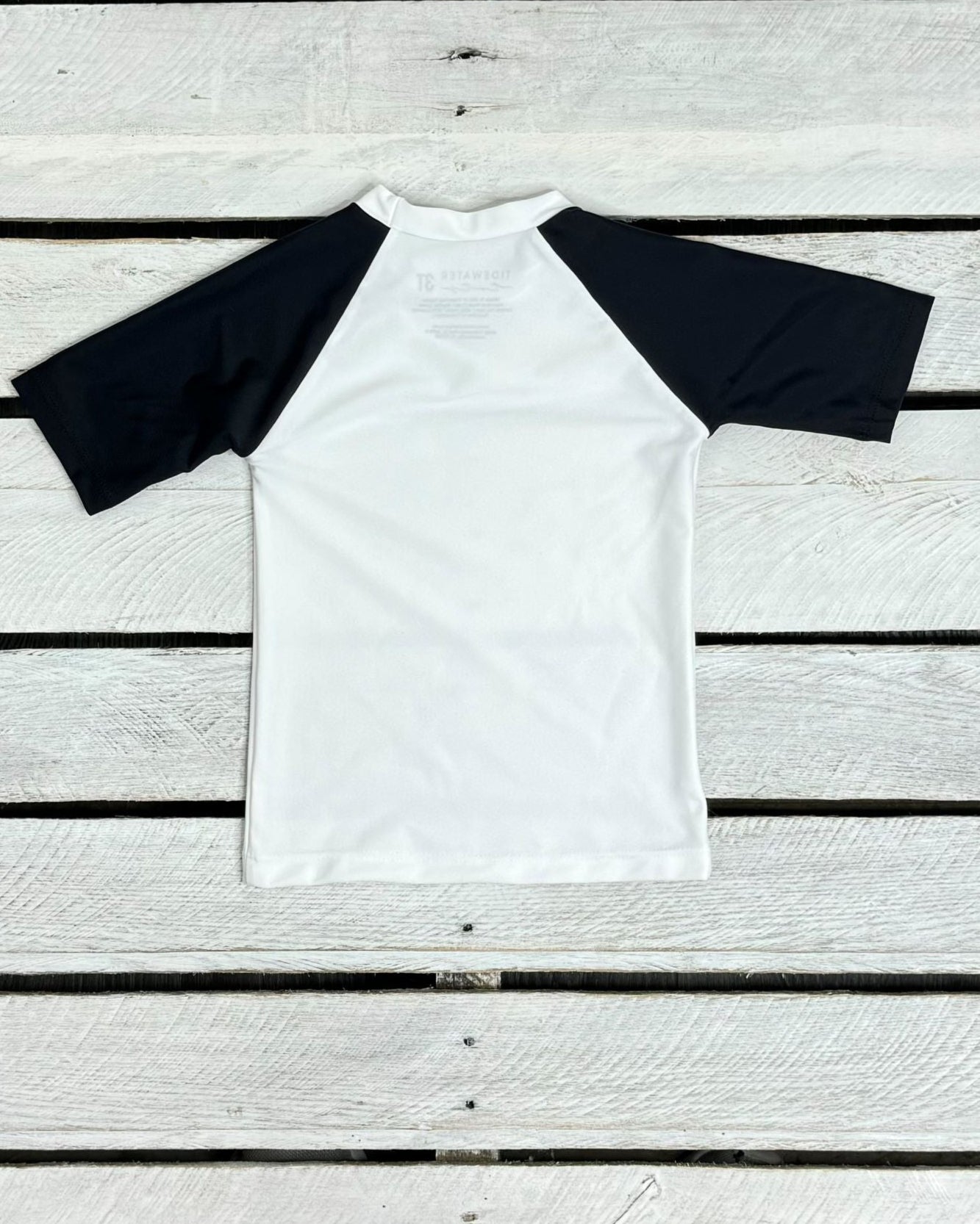 Black and White Short Sleeve Sun Shirt