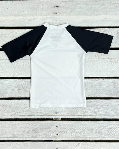 Black and White Short Sleeve Sun Shirt