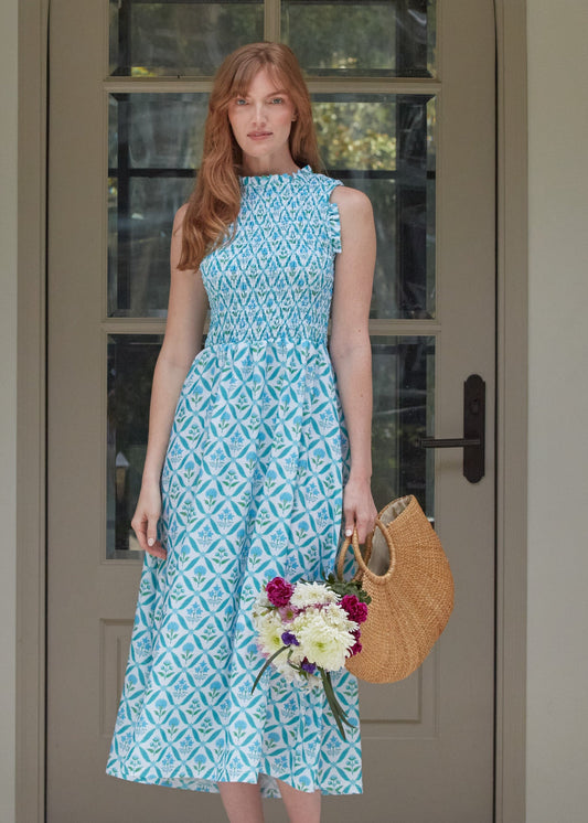 Rosemary Beach Smocked Maxi Dress
