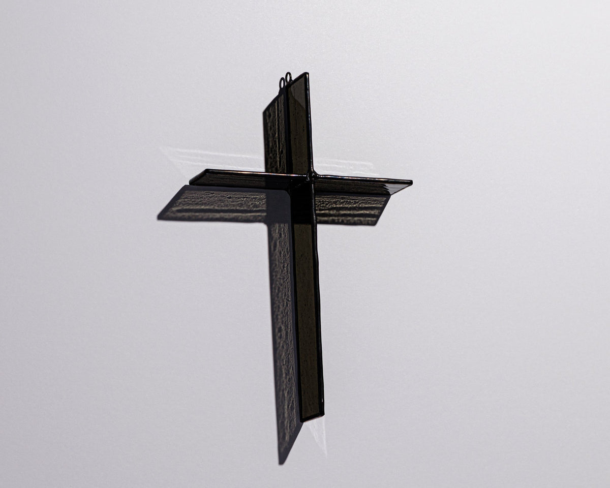 Ink Black Cross Suncatcher