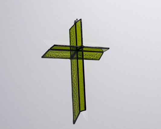 Bottle Green Cross Suncatcher