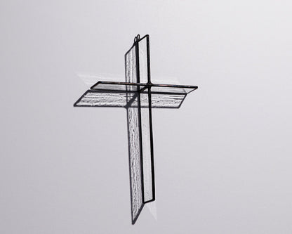 Antique Clear Cross Suncatcher