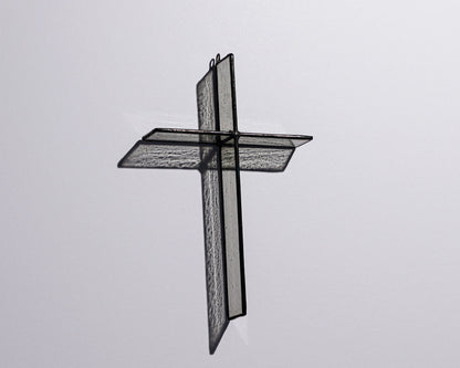 Cloud Grey Cross Suncatcher