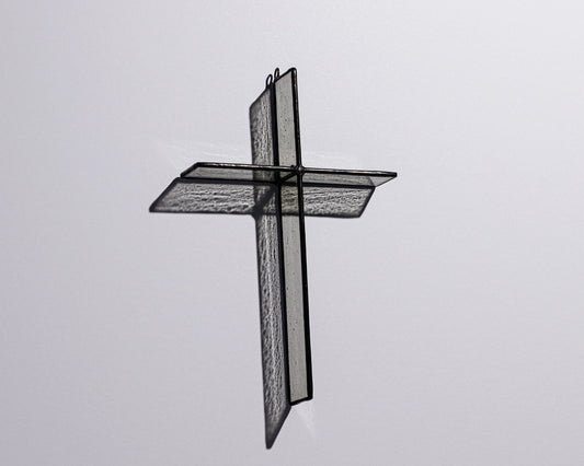 Cloud Grey Cross Suncatcher