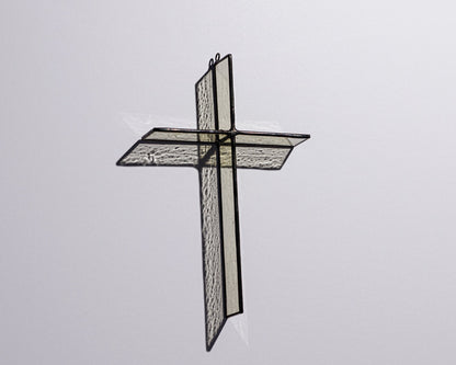 Wheat Mist Cross Suncatcher