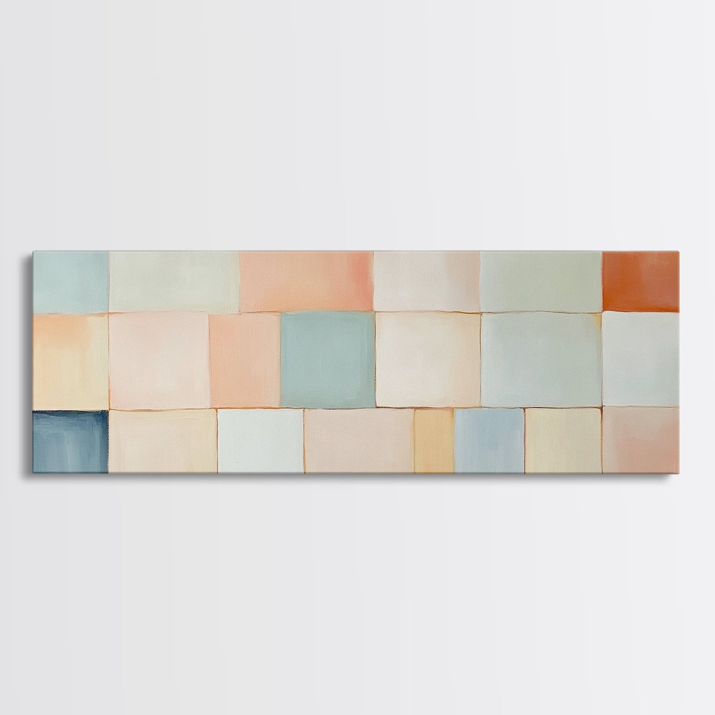 Modern Abstract Framed Canvas | Minimalist Mid Century Modern Wall Art | Large Horizontal Ultra Wide Framed Canvas | MCM Decor