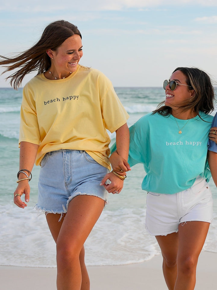 30A Beach Happy Minimalistic T-Shirt