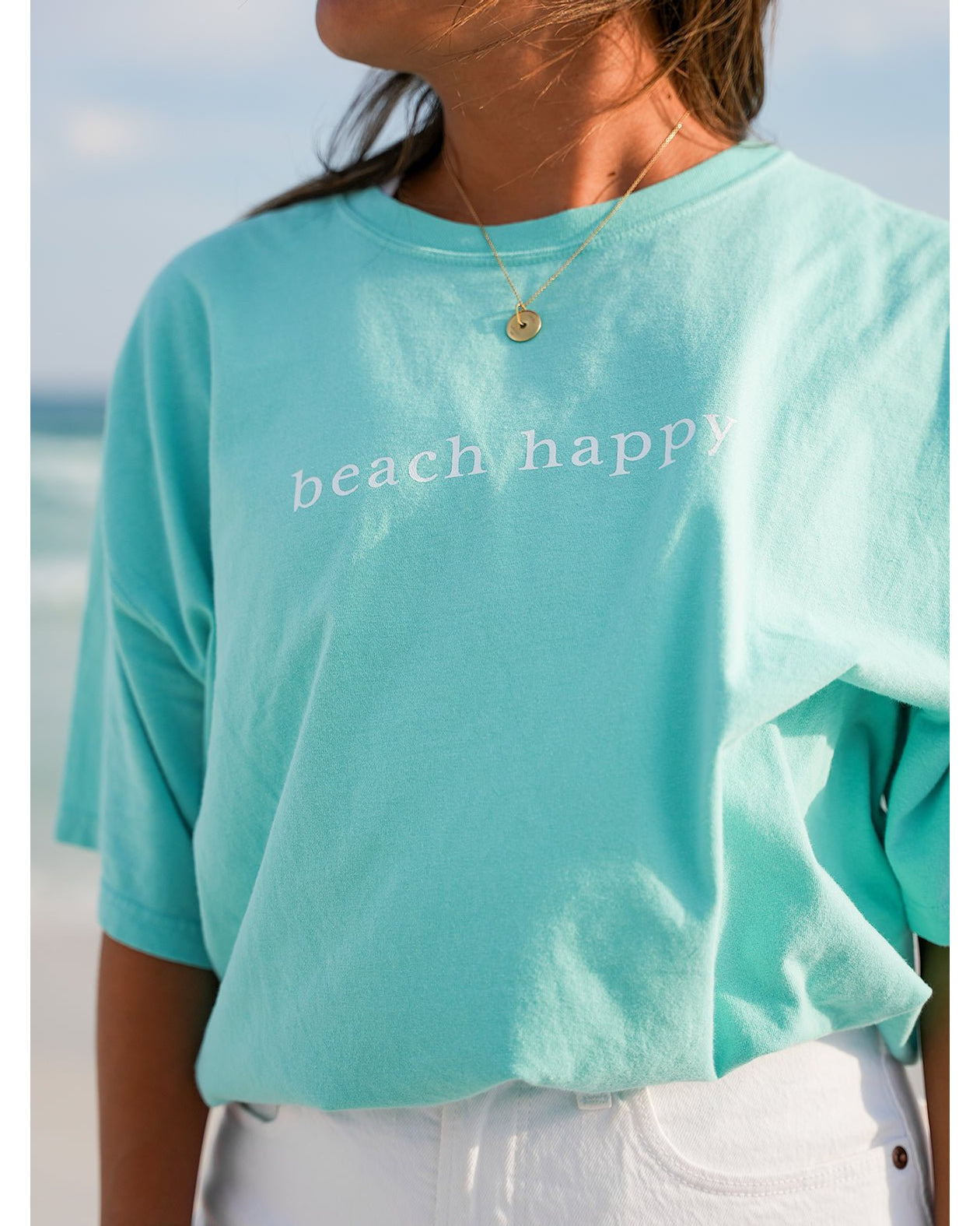 30A Beach Happy Minimalistic T-Shirt