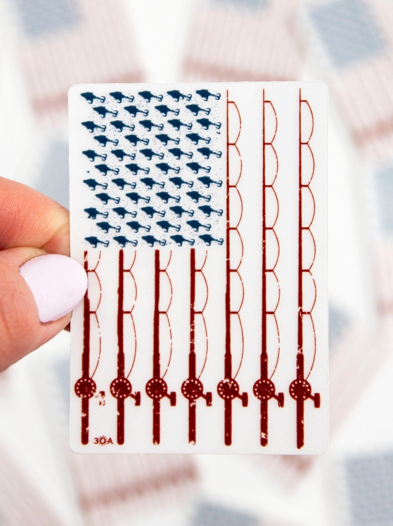 30A Reel Flag Sticker