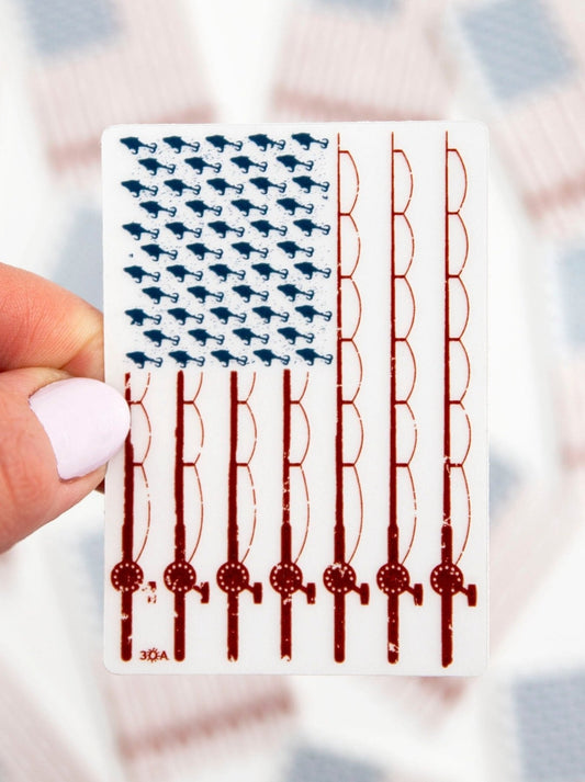 30A Reel Flag Sticker