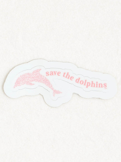 30A Save The Dolphins Wave Sticker