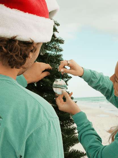 30A Western Lake Watercolor Ceramic Ornament