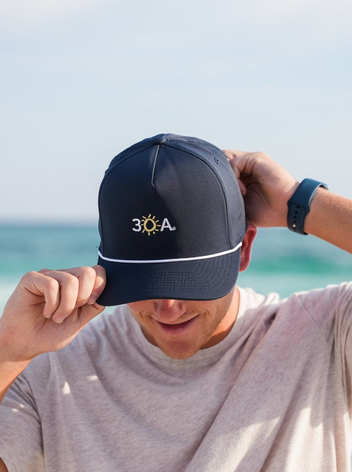 30A Wordmark Beach Happy Rope Hat