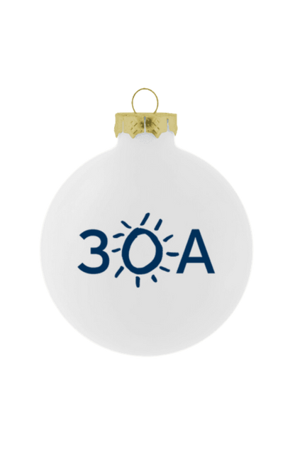 30A Wordmark Logo Glass Ball Ornament