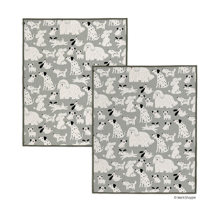 Gray & Black Dogs Pet Drying Towel