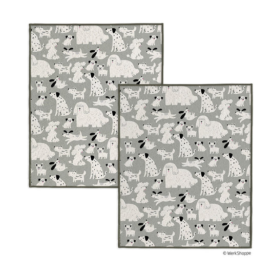 Gray & Black Dogs Pet Drying Towel