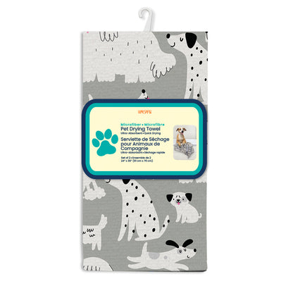 Gray & Black Dogs Pet Drying Towel