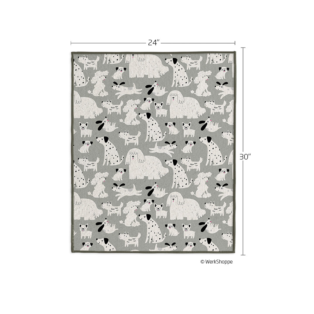 Gray & Black Dogs Pet Drying Towel