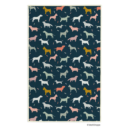 Dog Silhouettes Pet Drying Towel