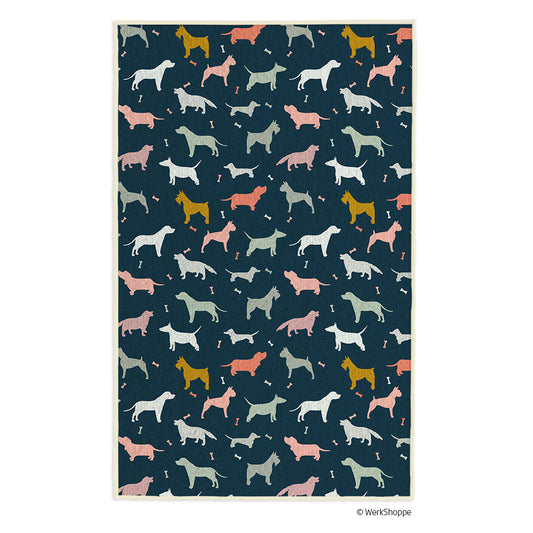 Dog Silhouettes Pet Drying Towel