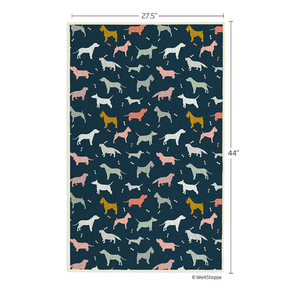 Dog Silhouettes Pet Drying Towel
