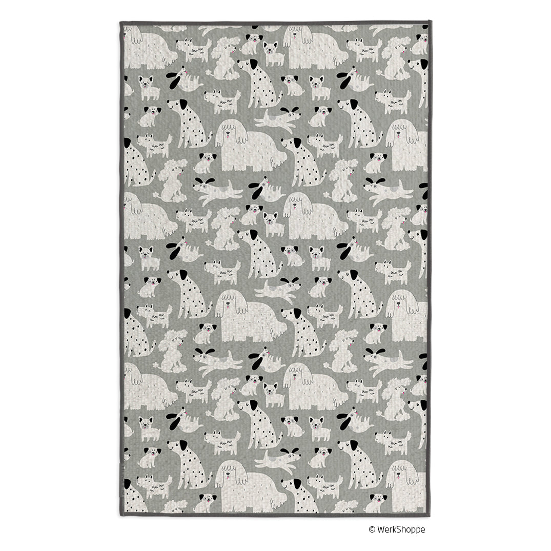 Gray & Black Dogs Pet Drying Towel