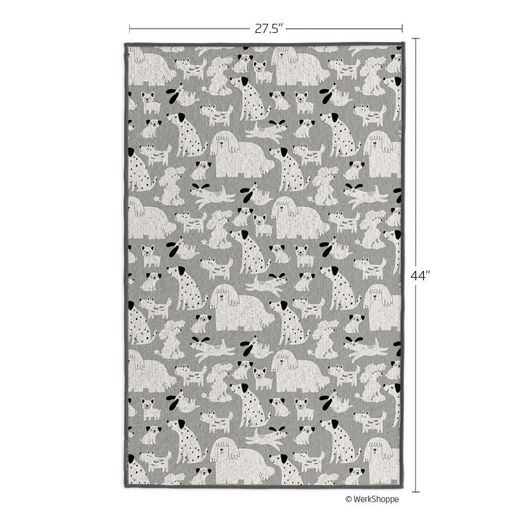 Gray & Black Dogs Pet Drying Towel