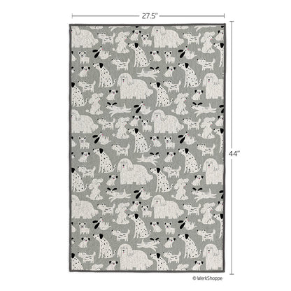 Gray & Black Dogs Pet Drying Towel