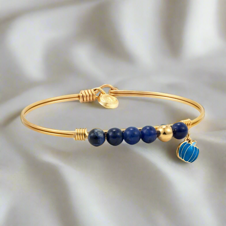 Denim Jean Pumpkin Bangle Bracelet