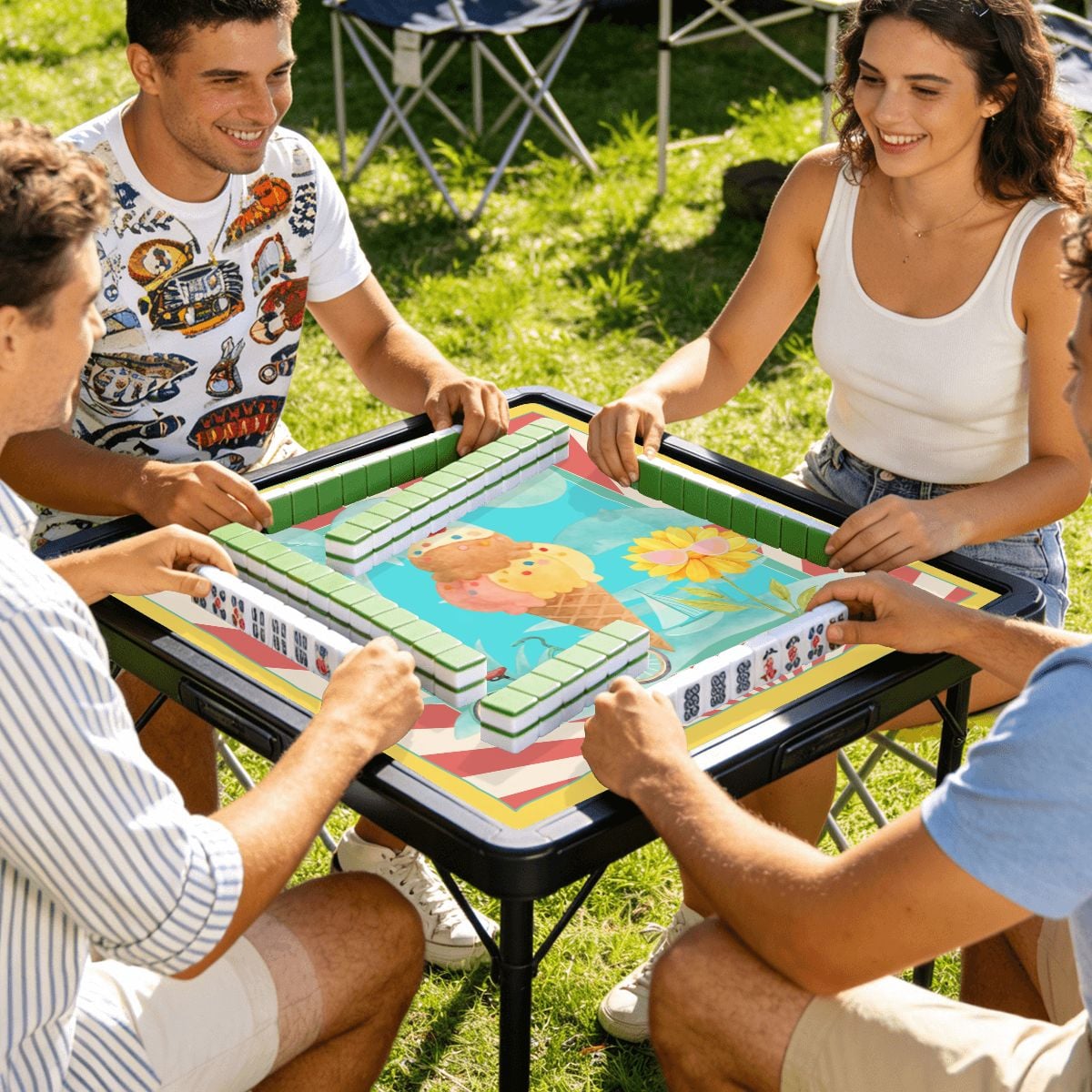 Summer Time Summer Time Mini Mahjong Mat