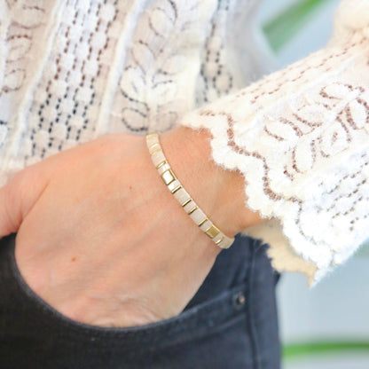 VANILLA - Tila Bead Bracelet - Large