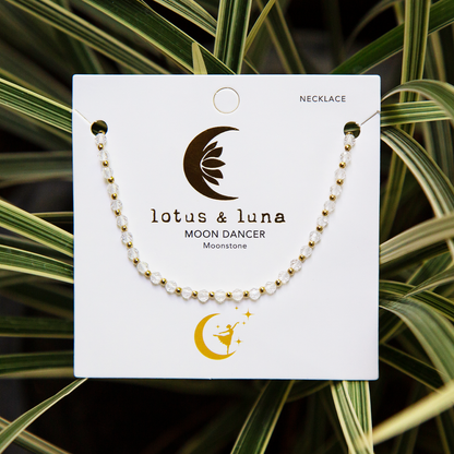 Gold Moon Dancer 3mm Healing Necklace