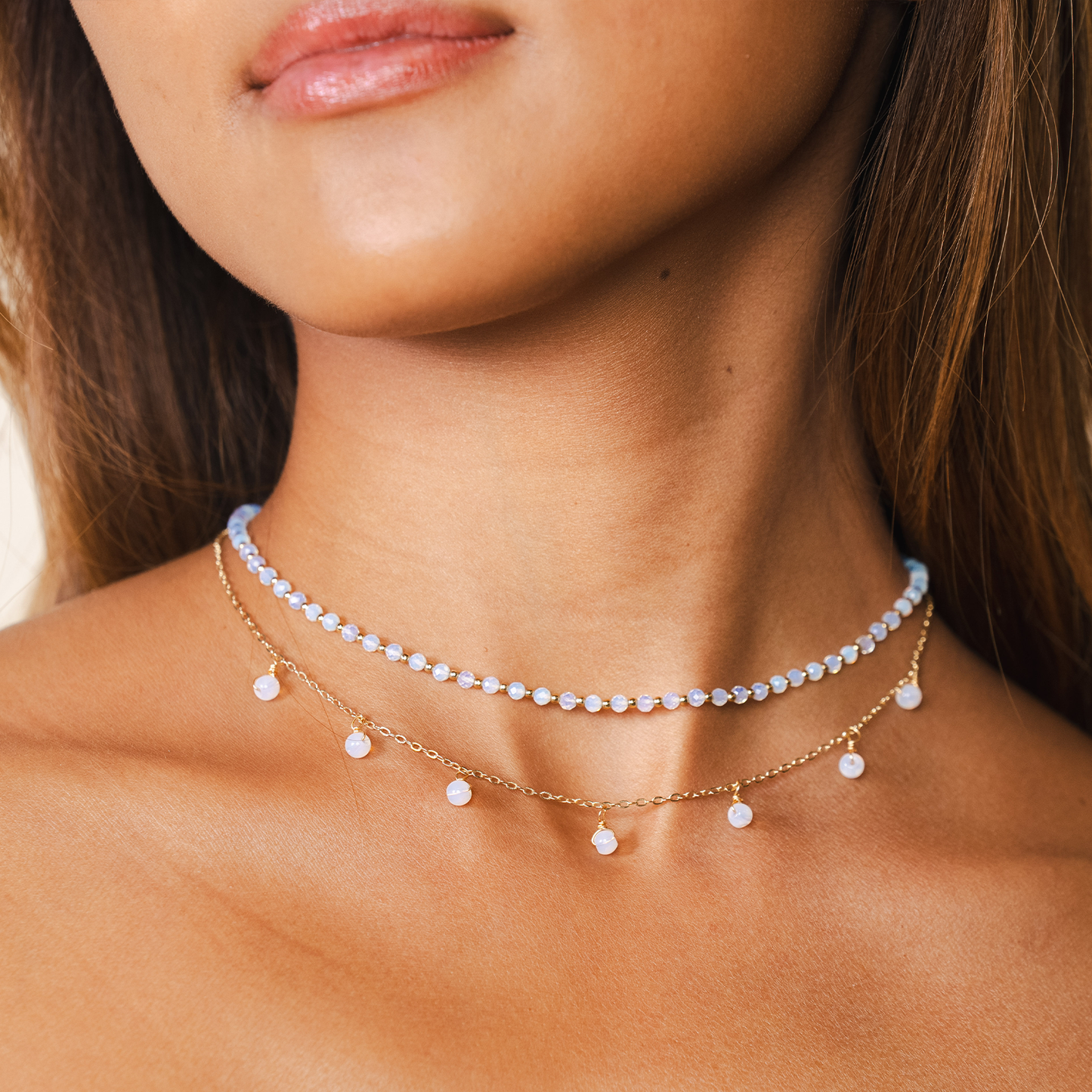 Gold Moon Dancer 3mm Healing Necklace