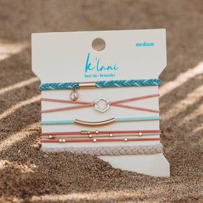 "Live" Hair Tie Bracelet Set