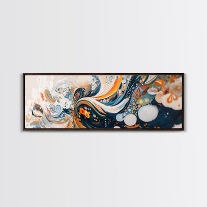 Abstract Swirl Painting, Colorful Modern Art, Bohemian Home Aesthetic, Creative Office, Studio Wall Decor, Canvas Print