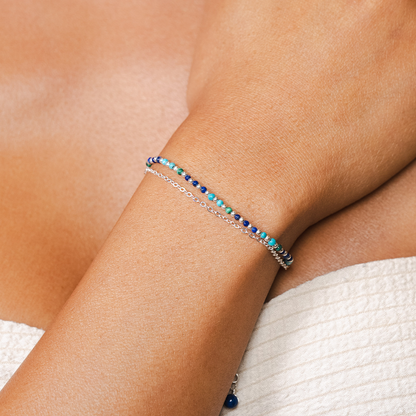 Enlightenment + Wisdom 2mm Layered Healing Bracelet