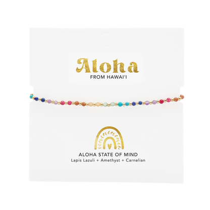 Aloha State of Mind 2mm Metal Accent Healing Bracelet