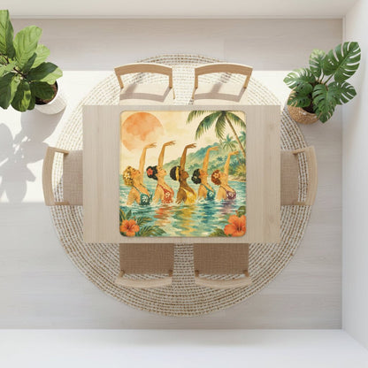 The Old World Nostalgic Tropicana Swim Club Mahjong Mat