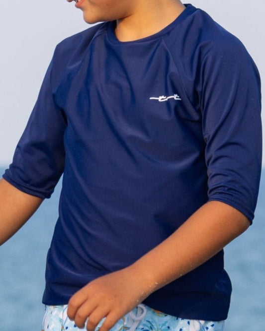 Navy Blue Short Sleeve Sun Shirt