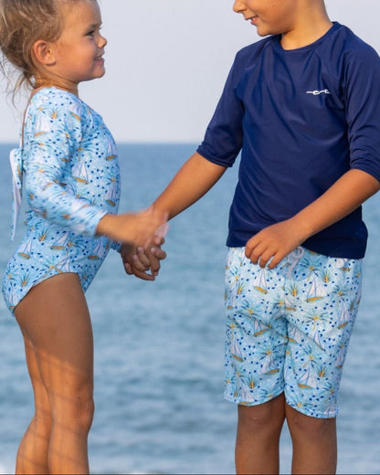Sailboat Paradise Girls Tie Back