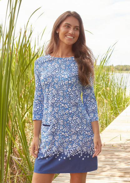Seaside Floral Cabana Shift Dress