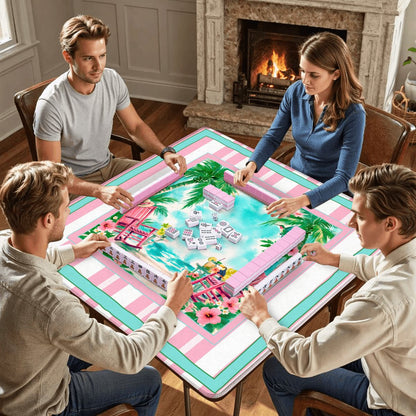 Southern Charm Beach House Mahjong Mat
