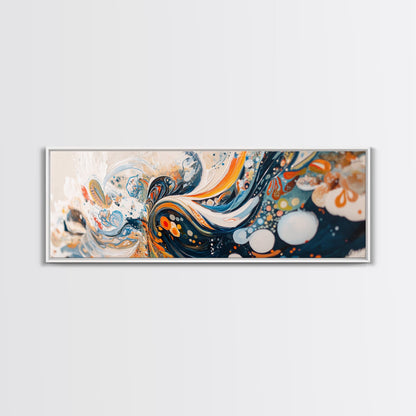 Abstract Swirl Painting, Colorful Modern Art, Bohemian Home Aesthetic, Creative Office, Studio Wall Decor, Canvas Print