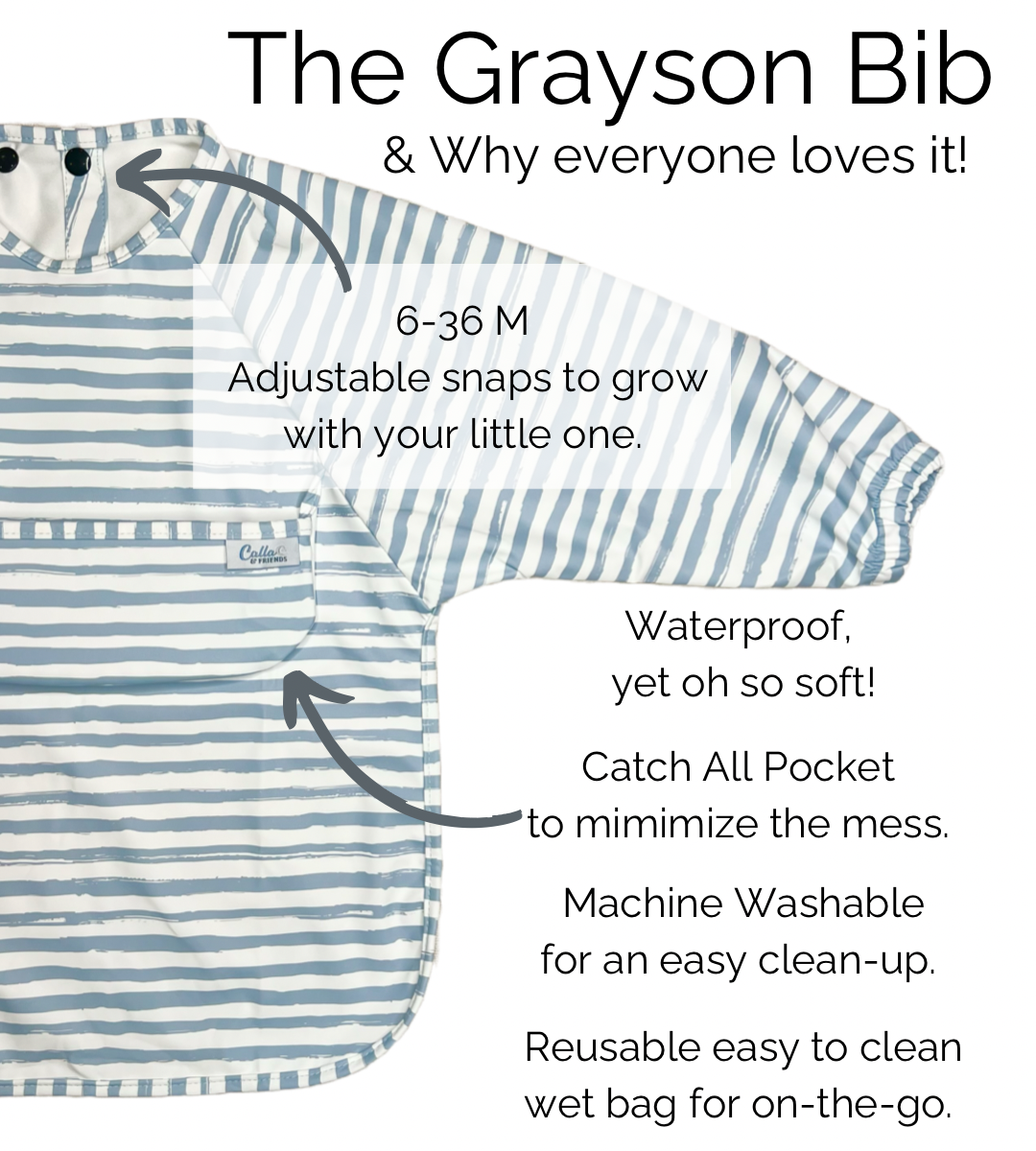 The Grayson Long Sleeve Bib - Fancy Floral