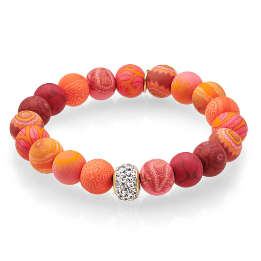 Savannah Red Crystal Stretch Bracelet