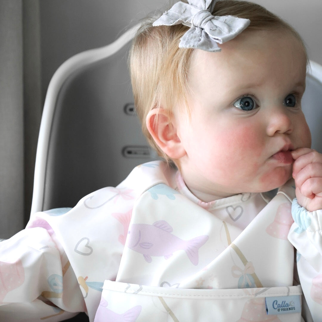 The Grayson Long Sleeve Bib - Lakeside Blooms