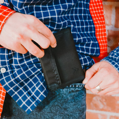 Black - Velcro Bifold Wallet