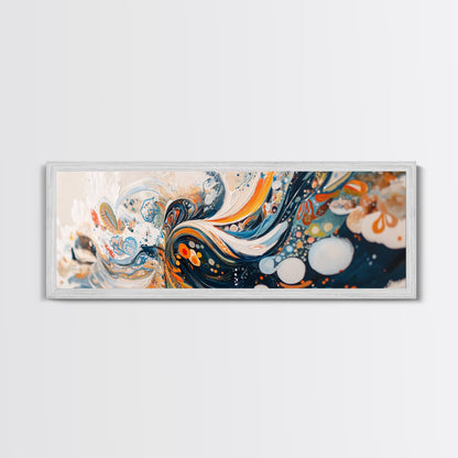 Abstract Swirl Painting, Colorful Modern Art, Bohemian Home Aesthetic, Creative Office, Studio Wall Decor, Canvas Print