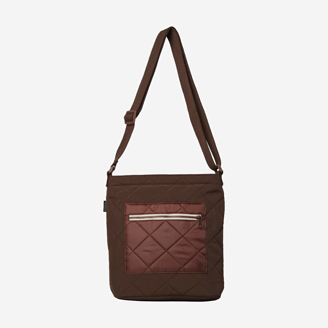 Chocolate Quilted - Small Utility Tote Bag