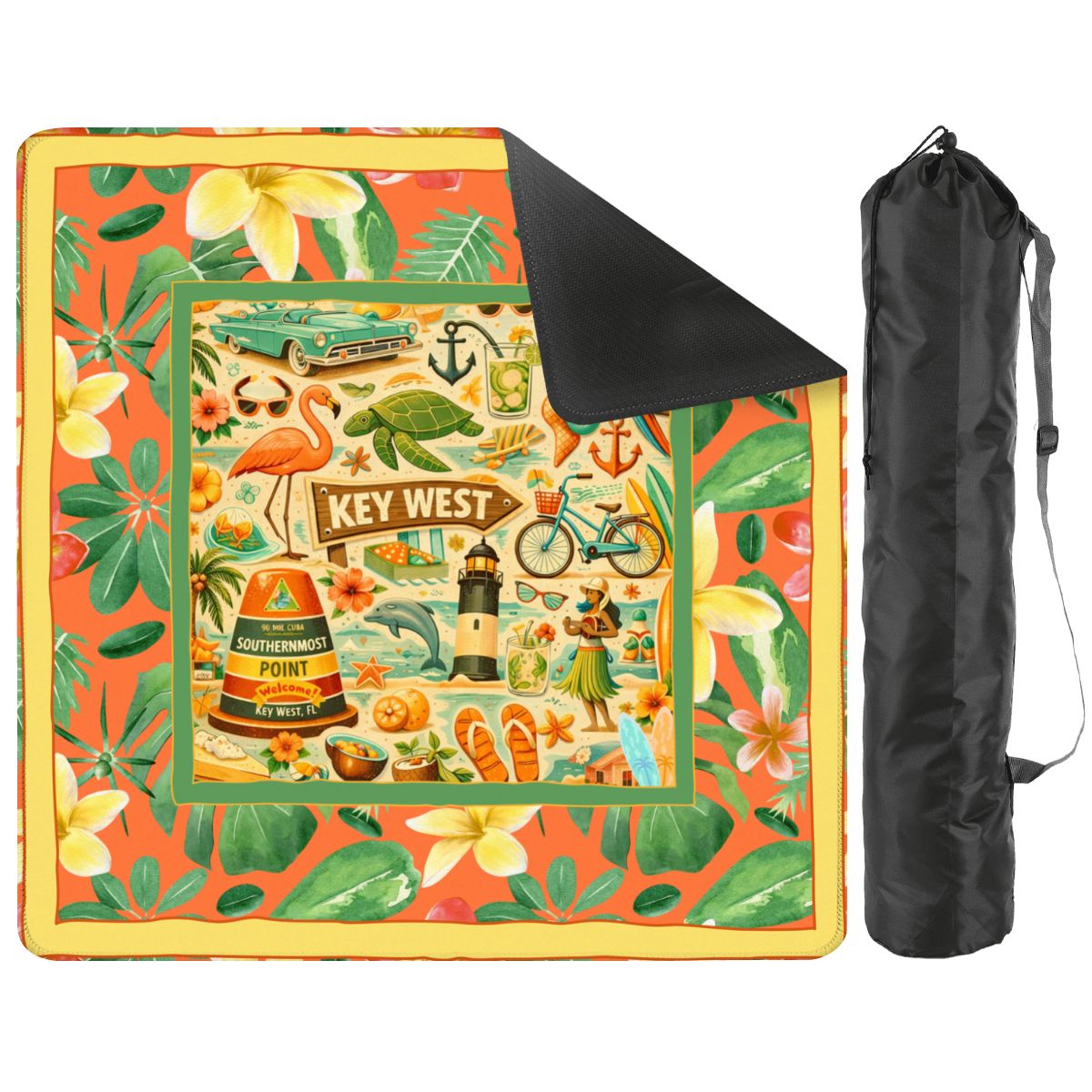 The Florida Keys Mini Travel Mahjong Mat